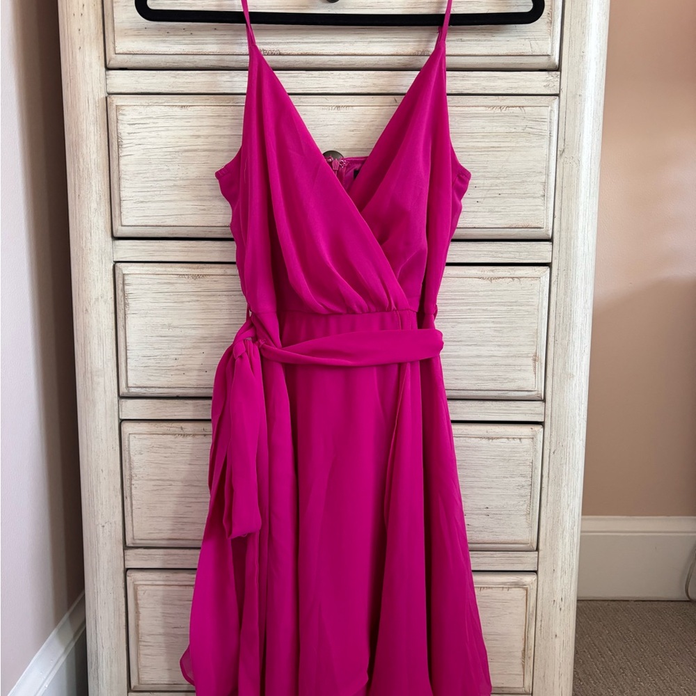 Elegant Pink Dress with tie